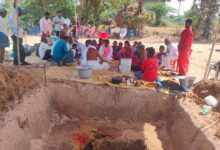 Amazing Polemma Temple Foundation Ceremony at Pedda Ganjam Pallepalem with 1000 Devotees: Spiritual Ecstasy||అద్భుతమైన $1000$ మంది భక్తులతో పెద్ద గంజాం పల్లెపాలెంలో పోలేరమ్మ ఆలయ శంకుస్థాపన: భక్తిపారవశ్యం