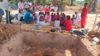 Amazing Polemma Temple Foundation Ceremony at Pedda Ganjam Pallepalem with 1000 Devotees: Spiritual Ecstasy||అద్భుతమైన $1000$ మంది భక్తులతో పెద్ద గంజాం పల్లెపాలెంలో పోలేరమ్మ ఆలయ శంకుస్థాపన: భక్తిపారవశ్యం Amazing Polemma Temple Foundation Ceremony at Pedda Ganjam Pallepalem with 1000 Devotees: Spiritual Ecstasy||అద్భుతమైన $1000$ మంది భక్తులతో పెద్ద గంజాం పల్లెపాలెంలో పోలేరమ్మ ఆలయ శంకుస్థాపన: భక్తిపారవశ్యం
