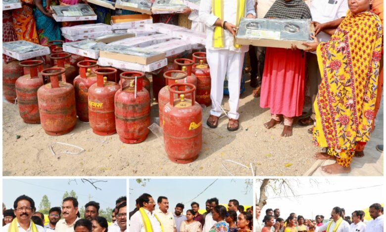 Palanadu Local News :P4 కుటుంబాలకు ఉచిత గ్యాస్ కనెక్షన్ల పంపిణీ చేసిన ప్రభుత్వ చీఫ్ విప్ జీవీ ఆంజనేయులు Palanadu Local News