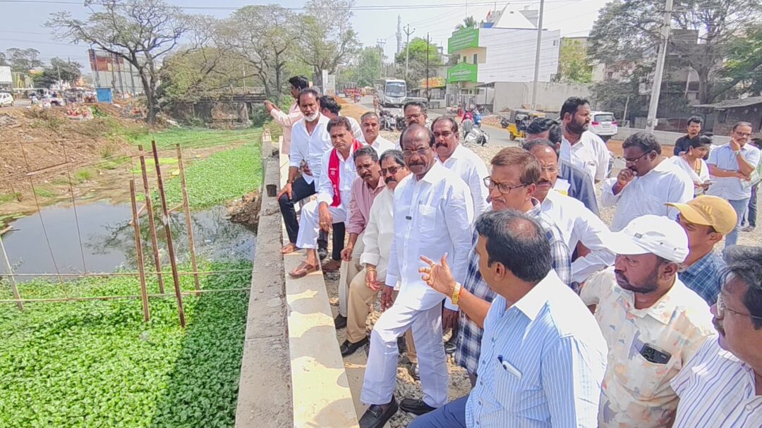 Eluru Local News:కృష్ణకాలువపై వంతెన పనులను పరిశీలన మార్చి నెలాఖరులోగా పూర్తి చేయాలి-ఎమ్మెల్యే బడేటి చంటి